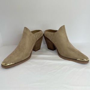 Western style Comfort open back booties size 7